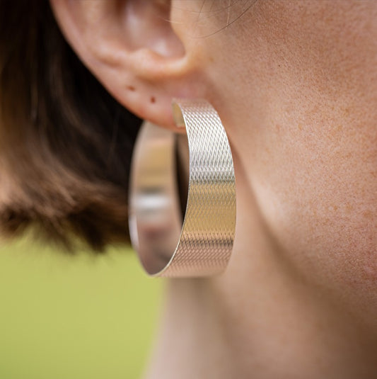 Barleycorn Hoop Earrings