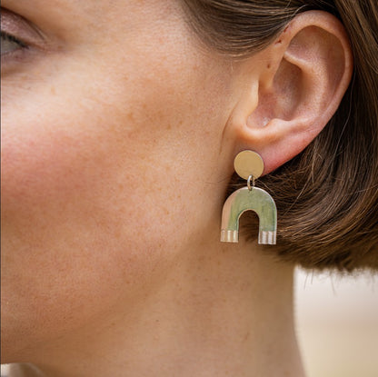Silver Arch Earrings